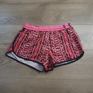 Under Armour Shorts Women Small Pink Black Athletic Athleisure Moisture Wicking